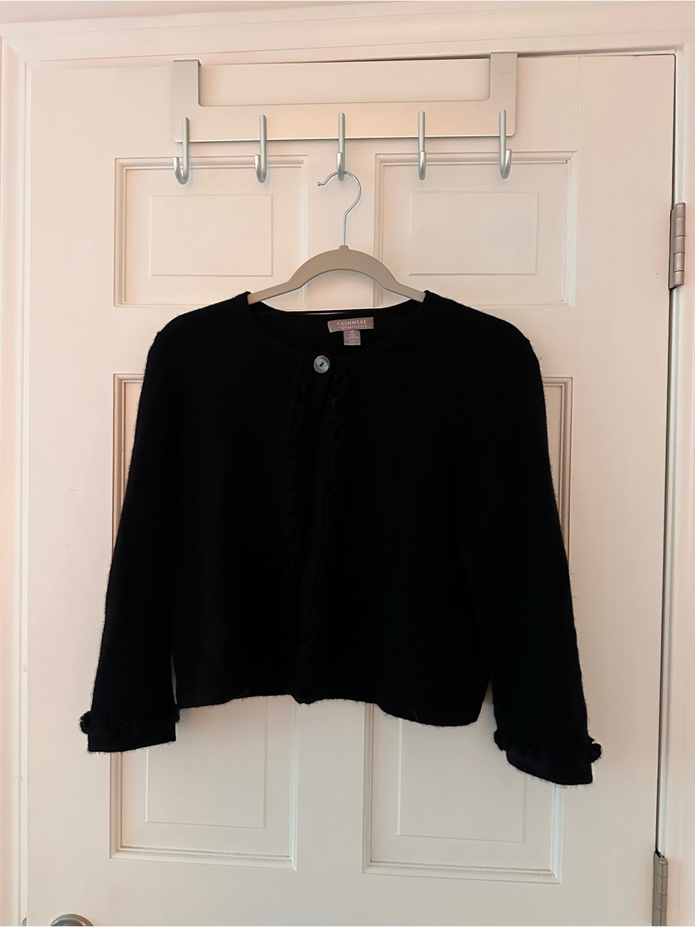 Charter Club Black Cropped Cardigan Sweater